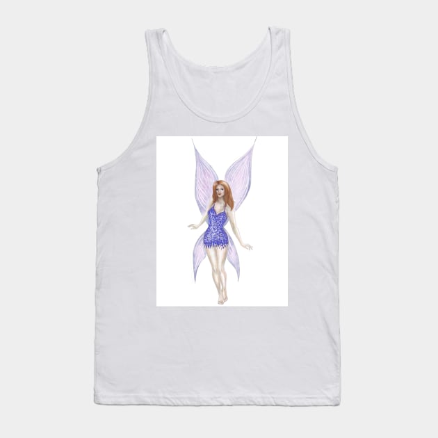 Woodland Fairy with Transparent Wings Tank Top by MamaODea